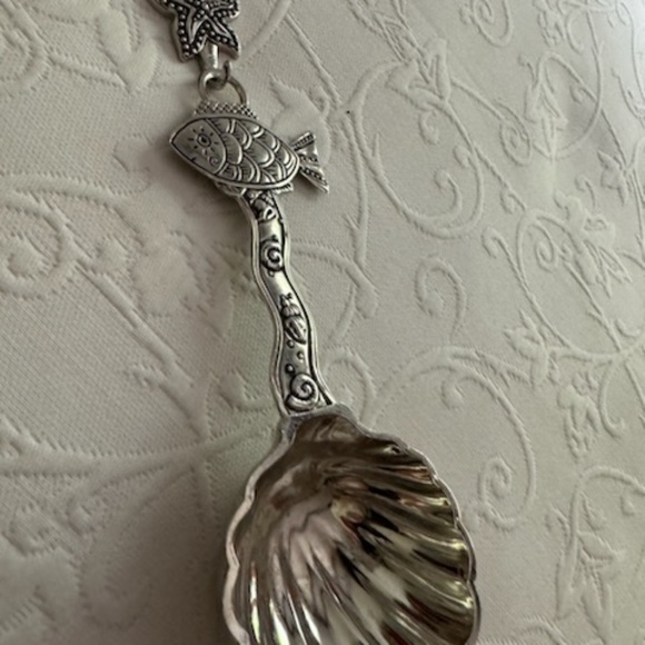 Bath salt spoon, in good condition, with wall hanger - Picture 3 of 4